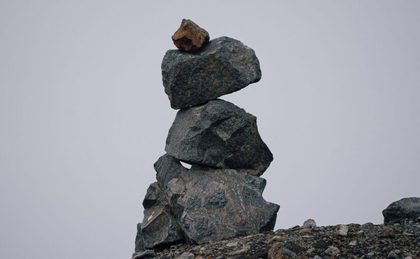 cairn in the wind
